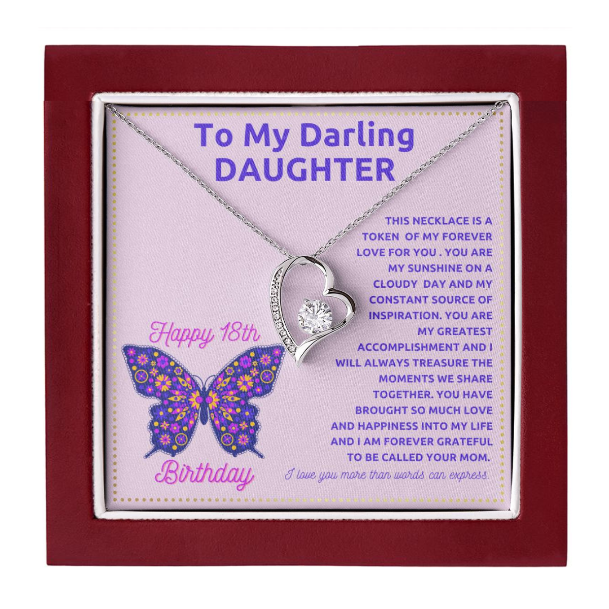 JGF Jewelry Gifts for Family Happy 18th Birthday Gift Ideas For My Daughter From Mom