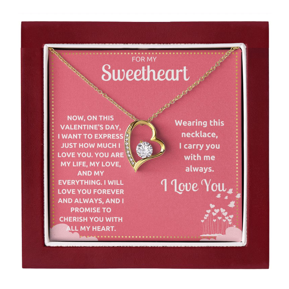 JGF Jewelry Gifts for Family Single Simple Heart Necklace For Girlfriend