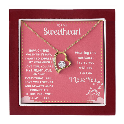 JGF Jewelry Gifts for Family Single Simple Heart Necklace For Girlfriend