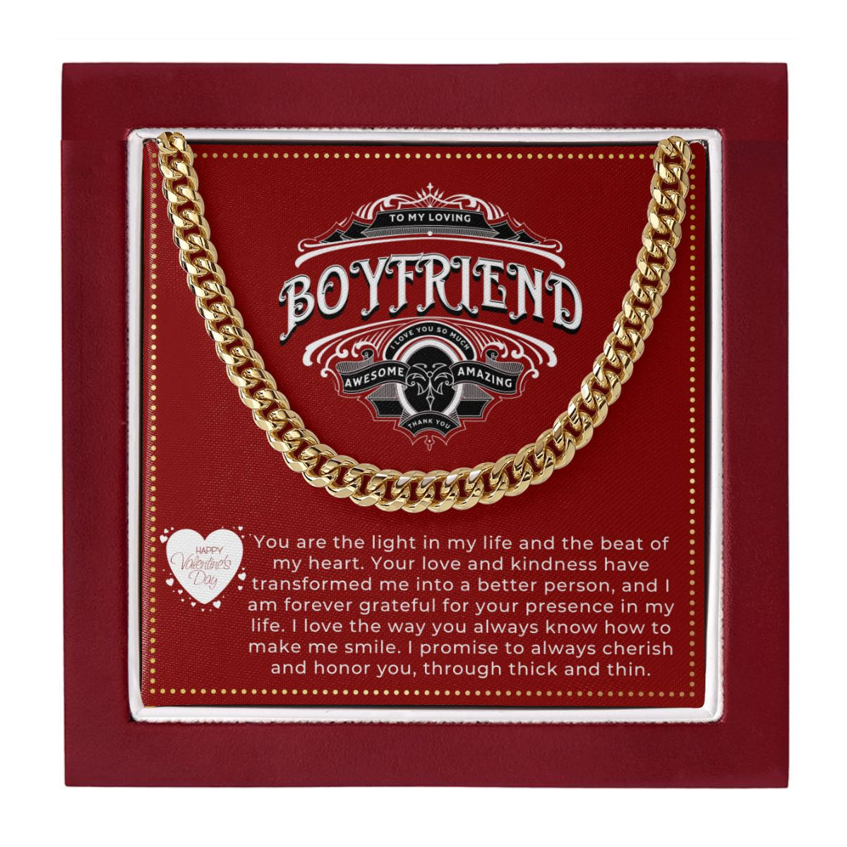 JGF Jewelry Gifts for Family Valentines Day Gifts For Boyfriend Long Distance