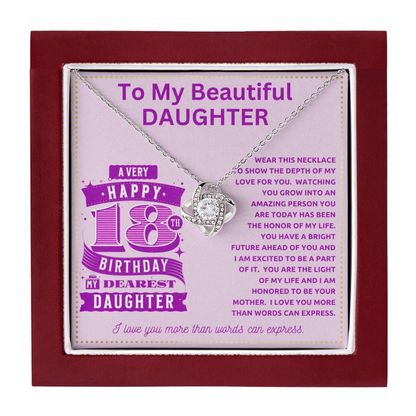 JGF Jewelry Gifts for Family Happy 18th Birthday Card For Daughter From Mom