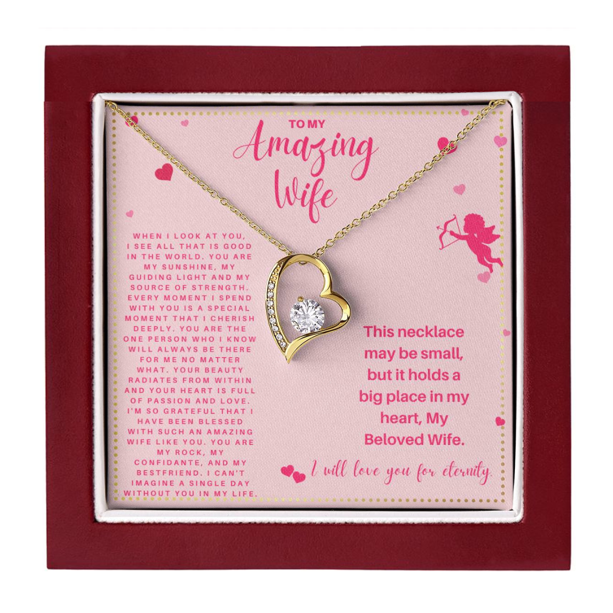 JGF Jewelry Gifts for Family To My Amazing Wife Necklace