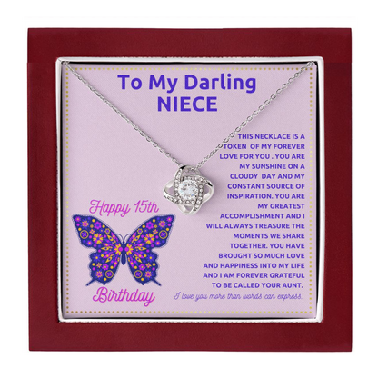 JGF Jewelry Gifts for Family 15th Birthday Card For Niece From Aunt