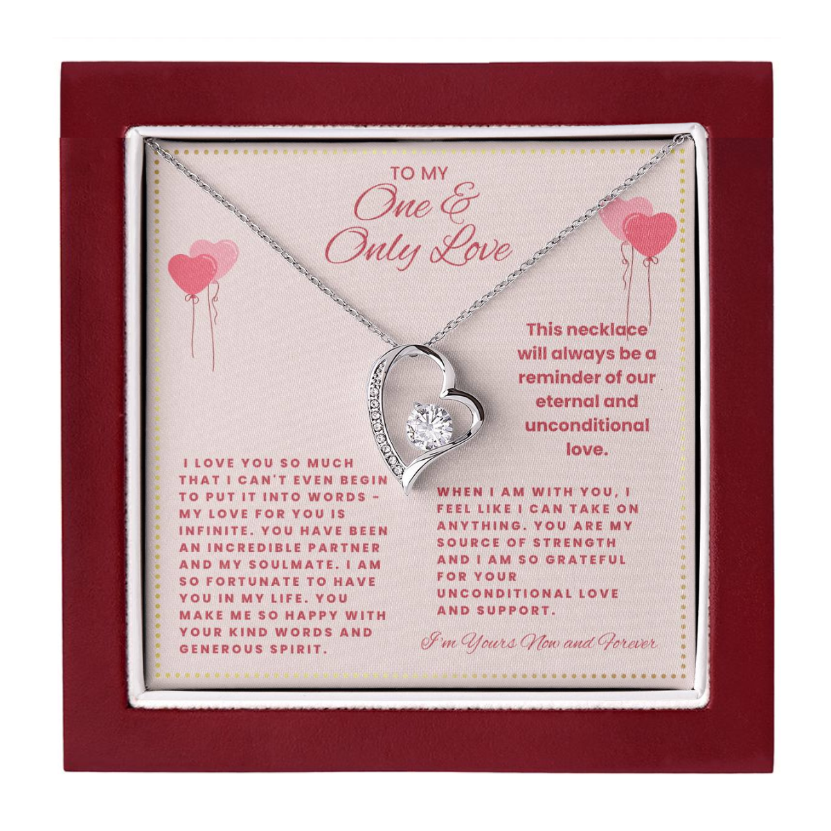 JGF Jewelry Gifts for Family To My Wife Necklace From Husband on Valentine's Day