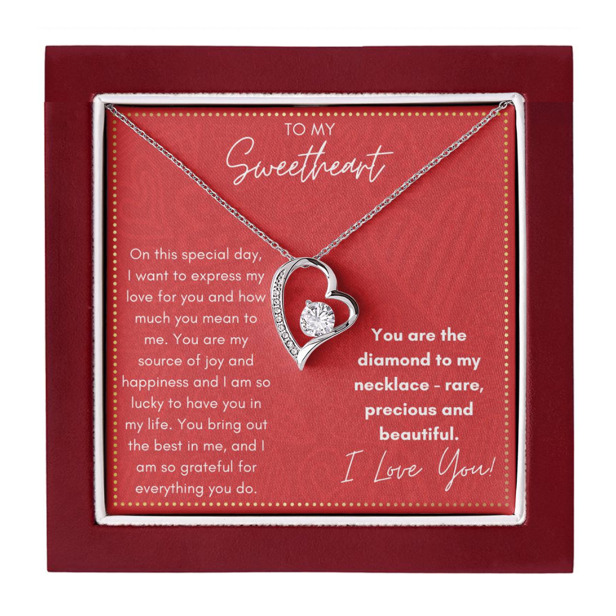 JGF Jewelry Gifts for Family To My Wife I Love You Necklace