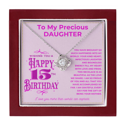 JGF Jewelry Gifts for Family To My Amazing Daughter 15th Birthday Necklace