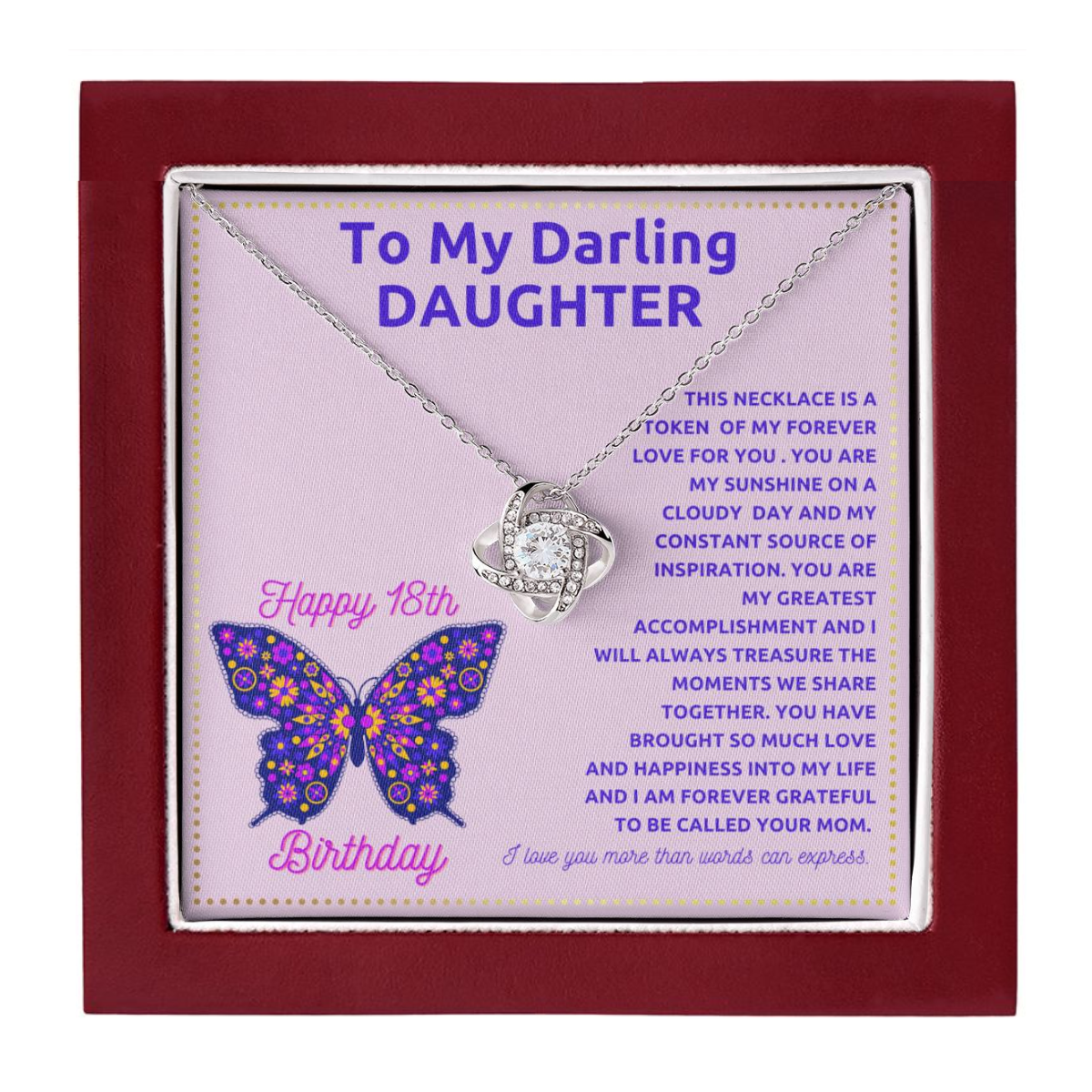 JGF Jewelry Gifts for Family Birthday Gift for Daughter Turning  18 Year Old