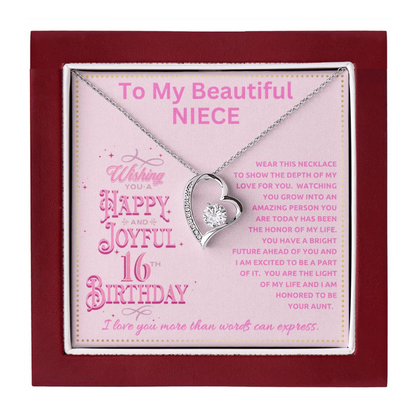 JGF Jewelry Gifts for Family 16th Birthday Card For Niece From Aunt And Uncle