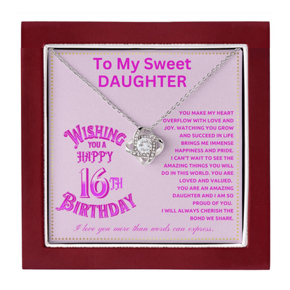 JGF Jewelry Gifts for Family To My Amazing Daughter Necklace Sweet 16 Birthday