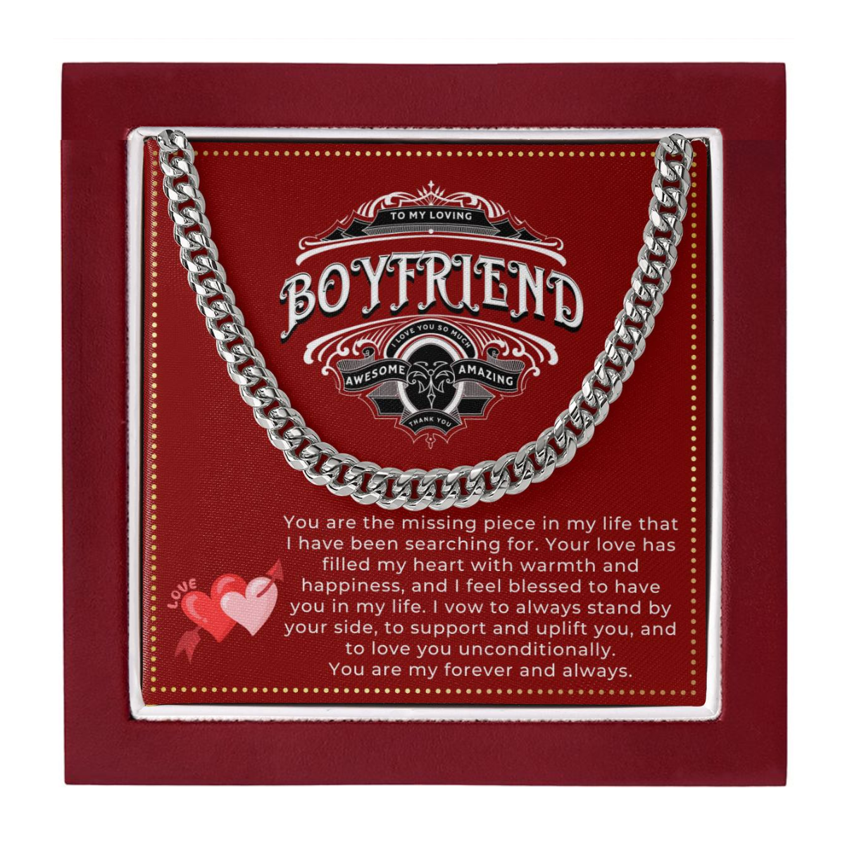 JGF Jewelry Gifts for Family Valentine's Day Gifts For My BF Boyfriend