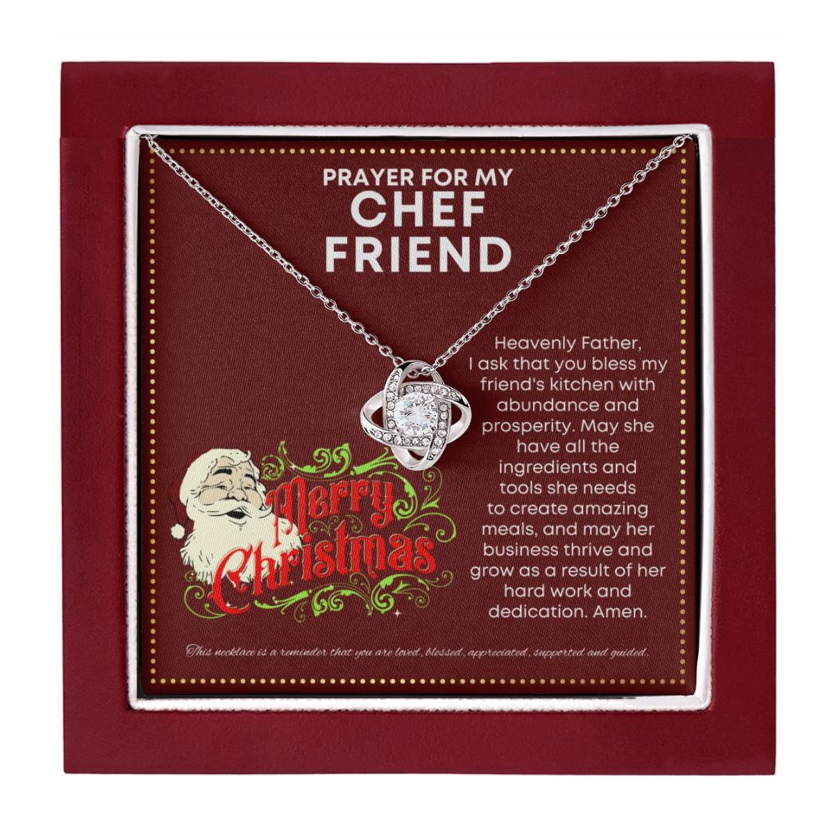 JGF Jewelry Gifts for Family Gift For Chef Friend Sterling Silver Necklace