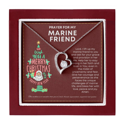 JGF Jewelry Gifts for Family US Marine Corps Gifts For Women Cute Heart Necklace