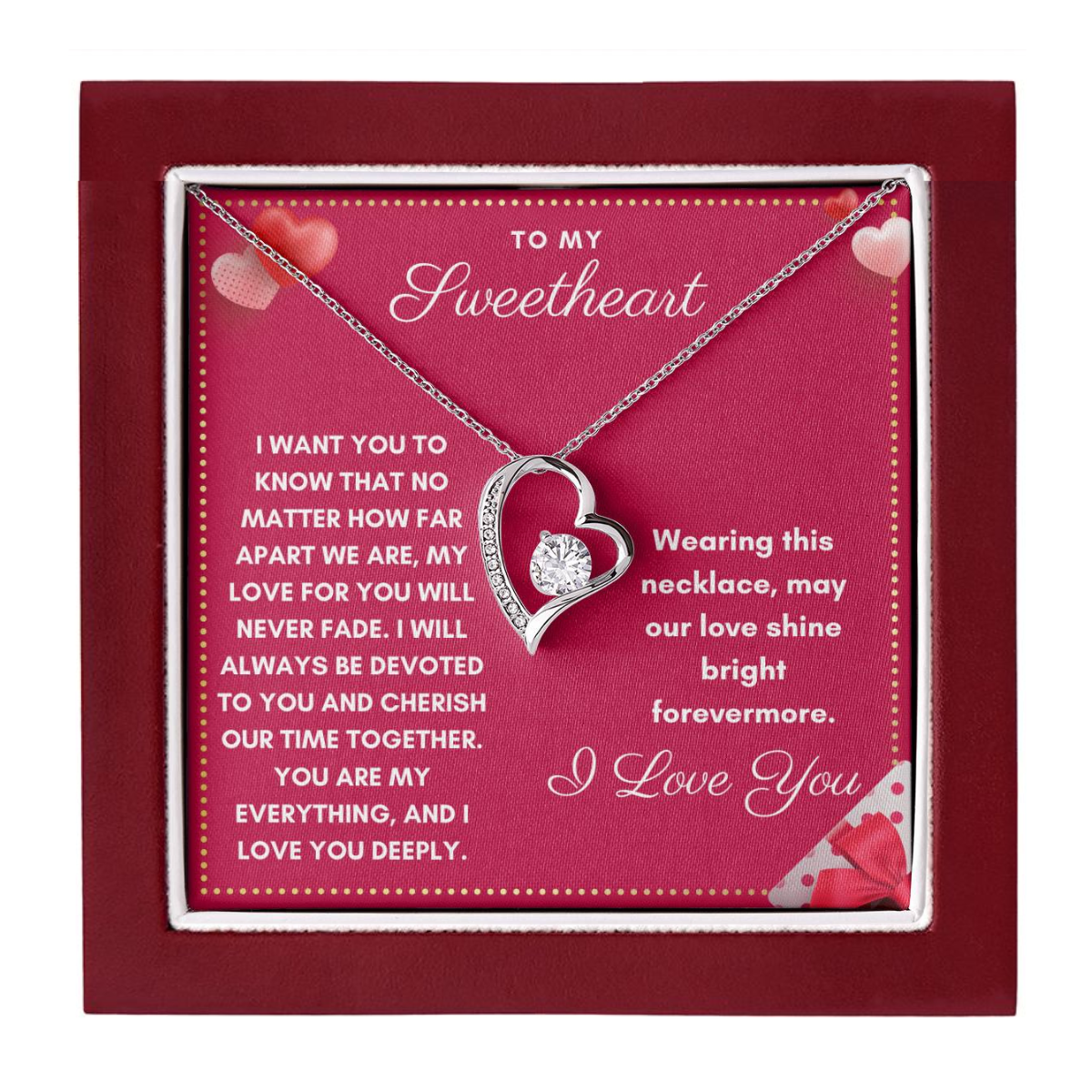 JGF Jewelry Gifts for Family Gift For Long Distance Wife