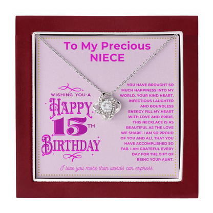 JGF Jewelry Gifts for Family Niece 15th Quinceanera Birthday Card For Girl