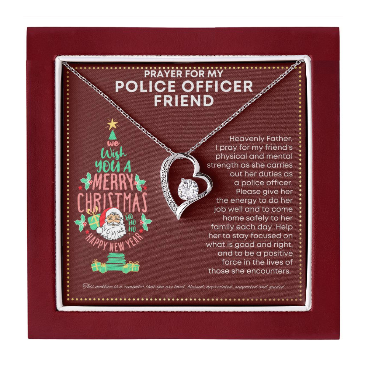 JGF Jewelry Gifts for Family Gift for Police Officer Friend Female Women