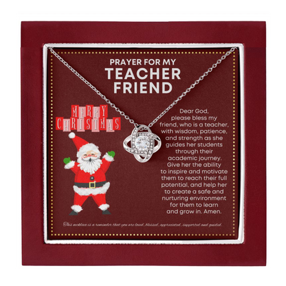 JGF Jewelry Gifts for Family Prayer For My Teacher Friend Christmas Prayer For You