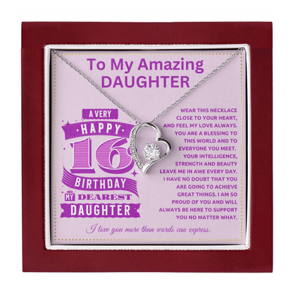 JGF Jewelry Gifts for Family Sweet 16 Birthday Card Gifts for Sixteen  16th To My Daughter
