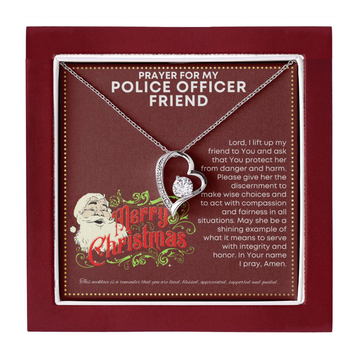 JGF Jewelry Gifts for Family My Friend Is A Police Officer Women