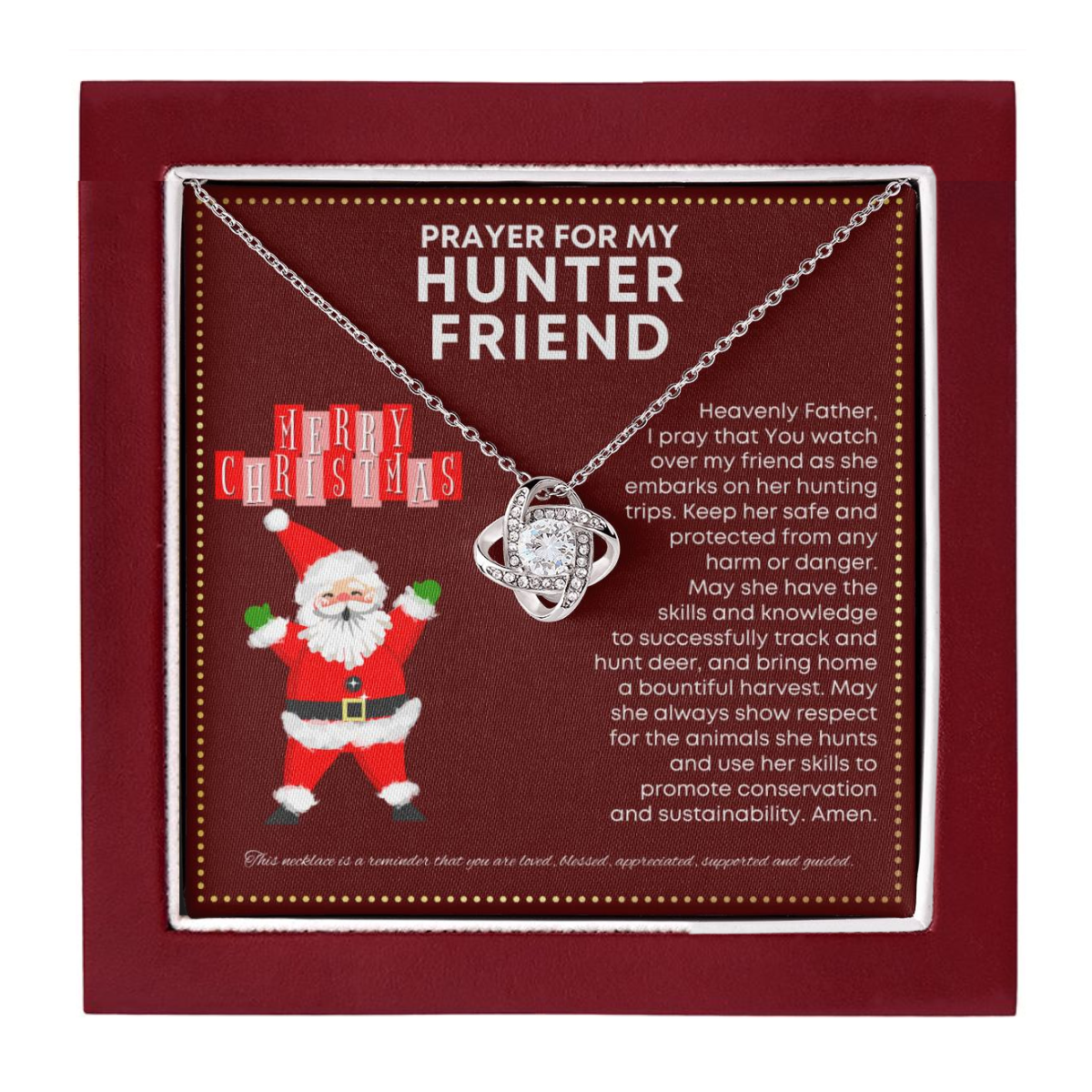 JGF Jewelry Gifts for Family Prayer For My Female Hunter Friend For Women