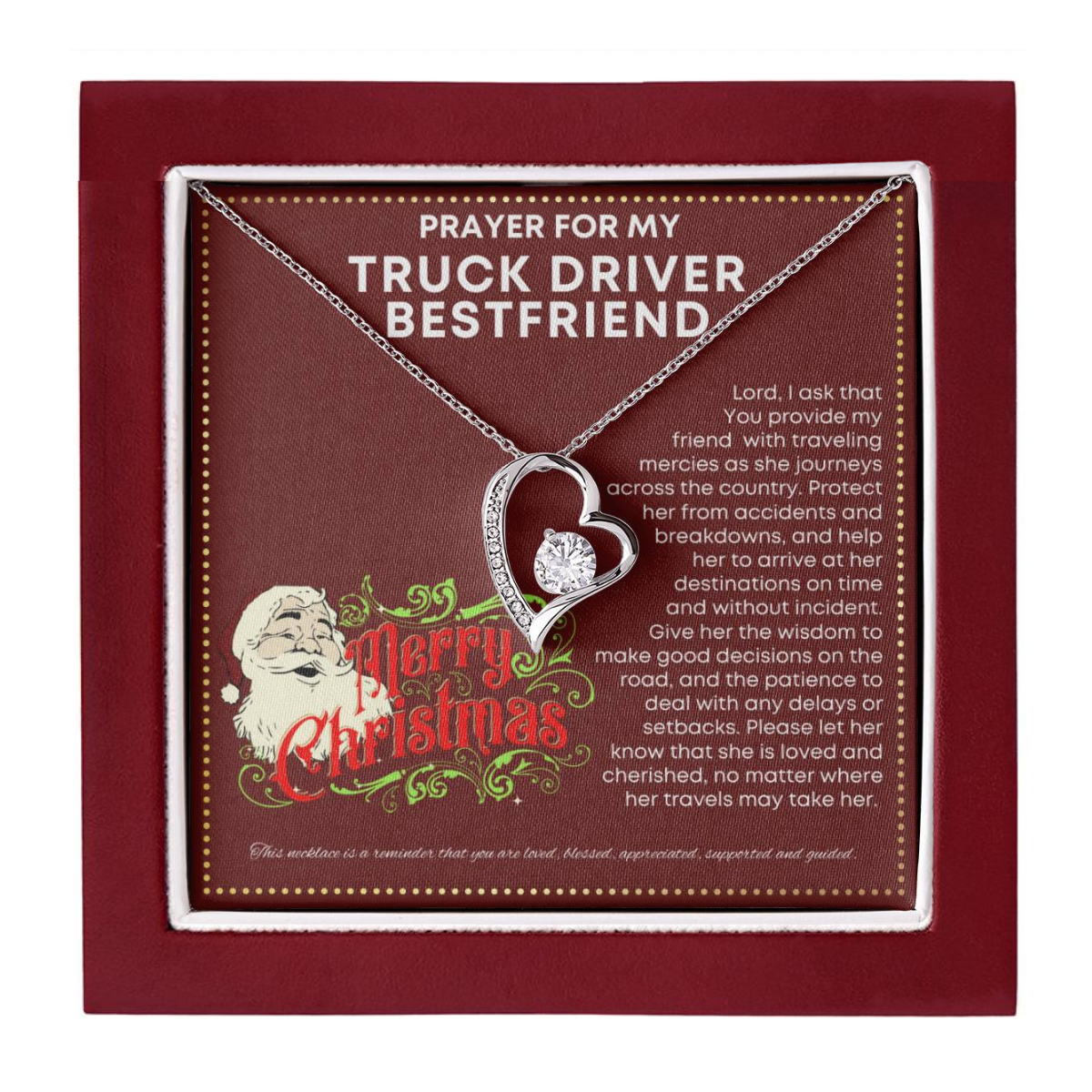 JGF Jewelry Gifts for Family My Bestfriend Is A Truck Driver Semi Trucker