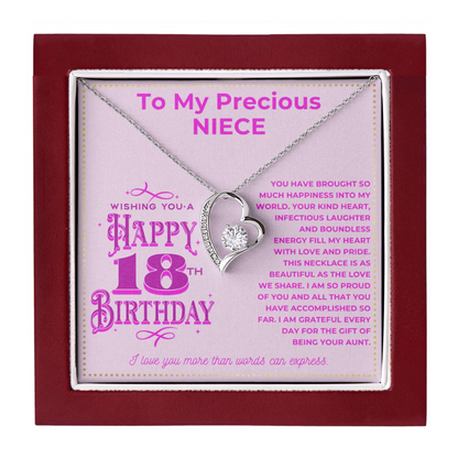 JGF Jewelry Gifts for Family Happy 18th Birthday Card For Niece From Aunt