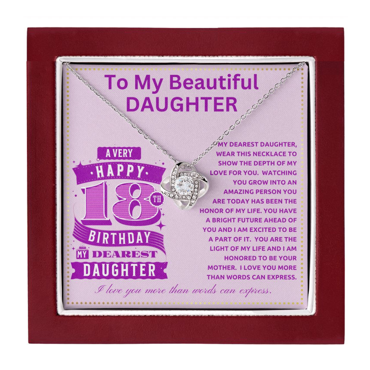 JGF Jewelry Gifts for Family Happy 18th Birthday Card For Daughter From Dad
