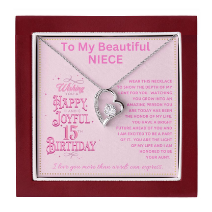 JGF Jewelry Gifts for Family Quinceanera Birthday Card For Girl Niece