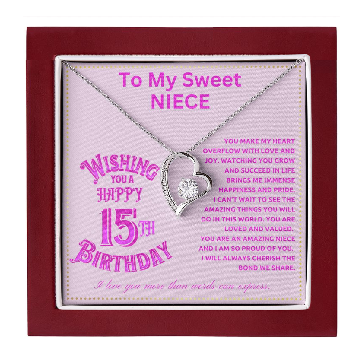 JGF Jewelry Gifts for Family Birthday Gifts for Niece From Aunt And Uncle