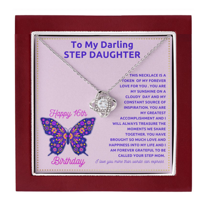 JGF Jewelry Gifts for Family Adult Step Daughter Birthday Card Gift Ideas