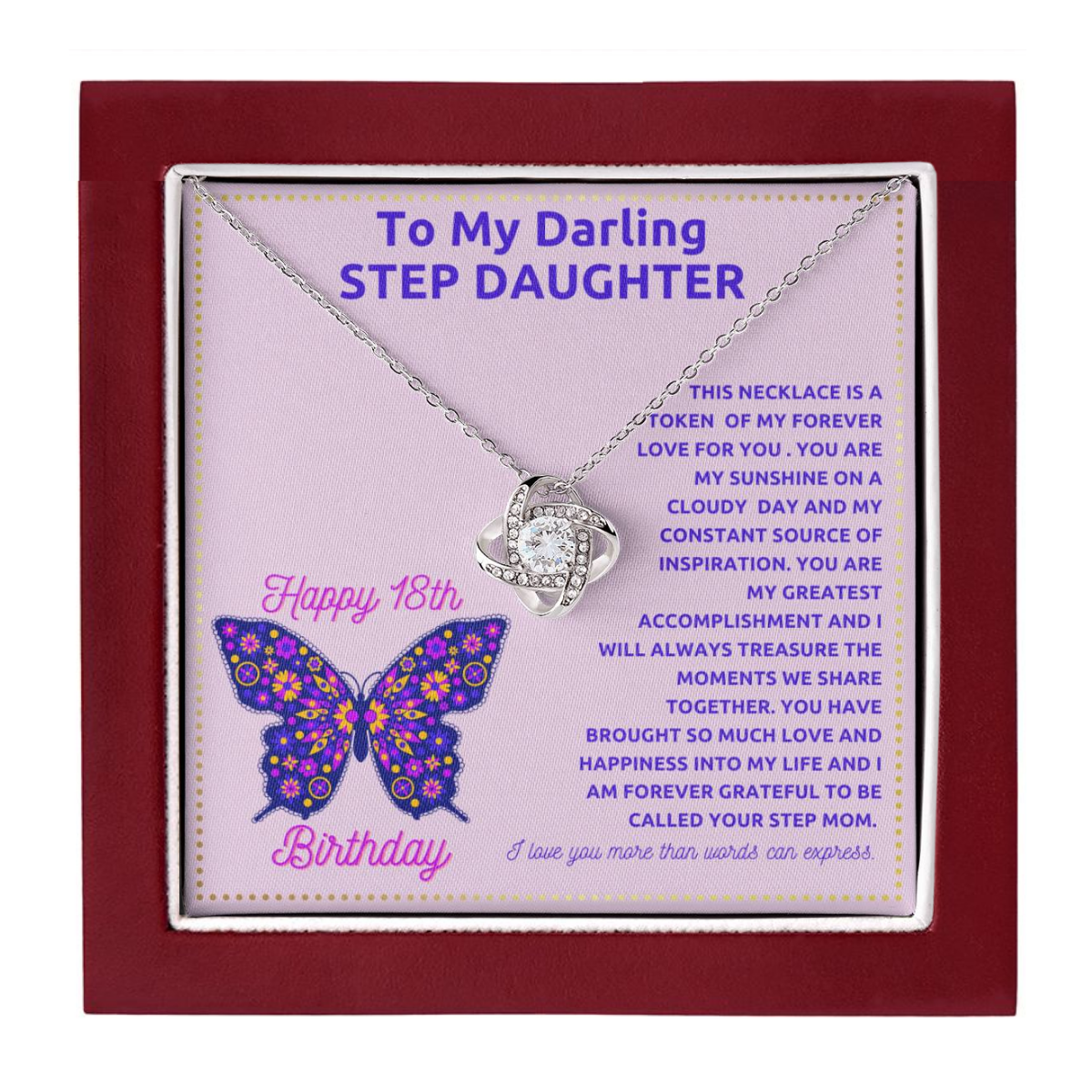 JGF Jewelry Gifts for Family Birthday Debutante Gifts For Girls Step Daughter Turning 18