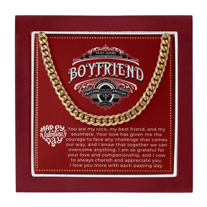 JGF Jewelry Gifts for Family Happy First Valentines Day Card for Boyfriend