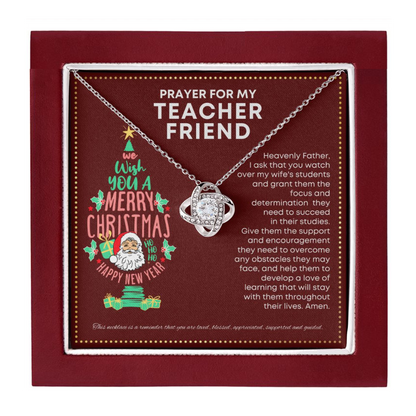 JGF Jewelry Gifts for Family I Love My Teacher Friend Christmas Prayer For You