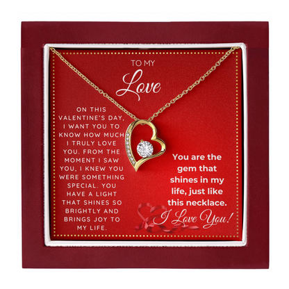 JGF Jewelry Gifts for Family Single Heart Necklace To My Love