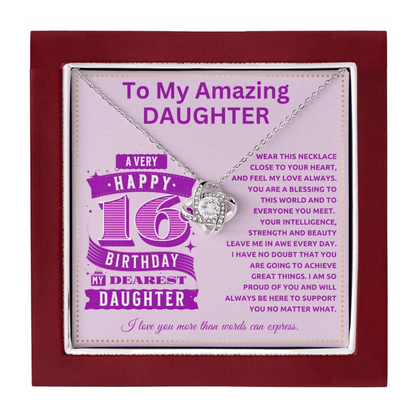 JGF Jewelry Gifts for Family Sweet 16th To My Daughter Birthday Turning 16