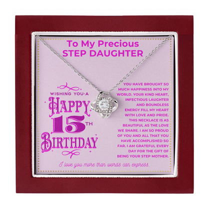 JGF Jewelry Gifts for Family Quinceanera Birthday Card For Girl Stepdaughter
