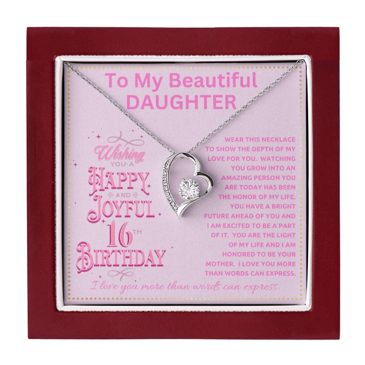 JGF Jewelry Gifts for Family 16th Birthday For Daughter Turning 16 Year Old