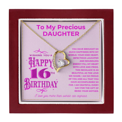 JGF Jewelry Gifts for Family Sweet 16 Birthday Card For Daughter From Mom