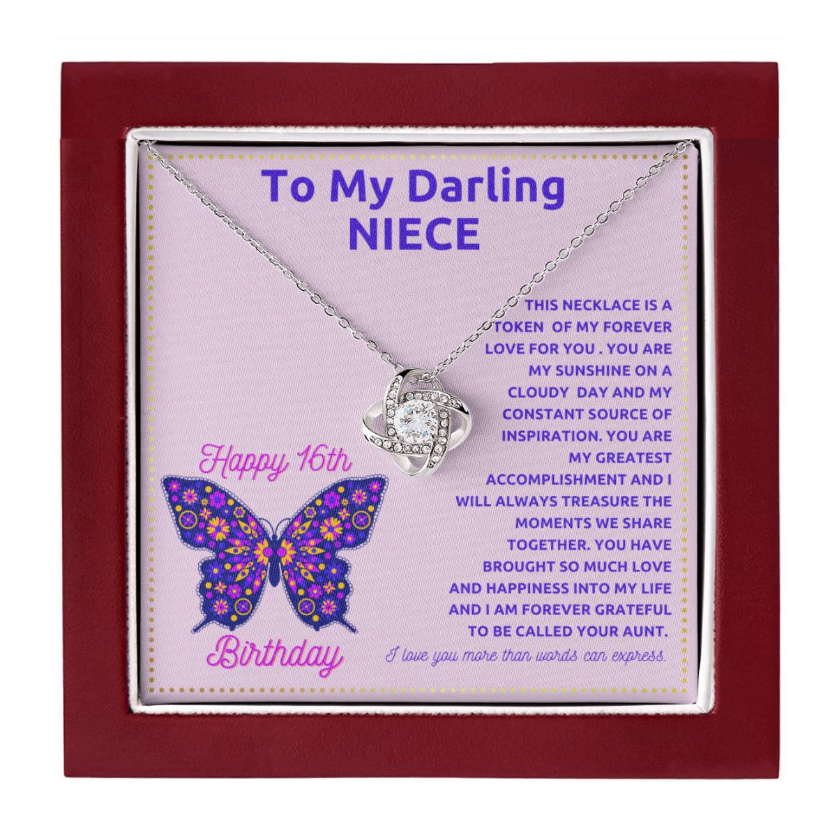 JGF Jewelry Gifts for Family Birthday Gifts for Niece Teenager From Aunt And Uncle