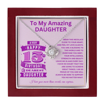 JGF Jewelry Gifts for Family To My Amazing Daughter Necklace 15th Birthday