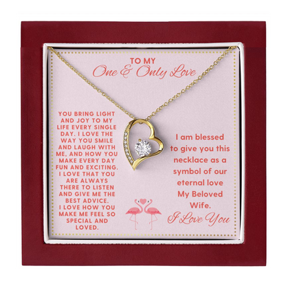 JGF Jewelry Gifts for Family My Beloved Wife Memory Necklace