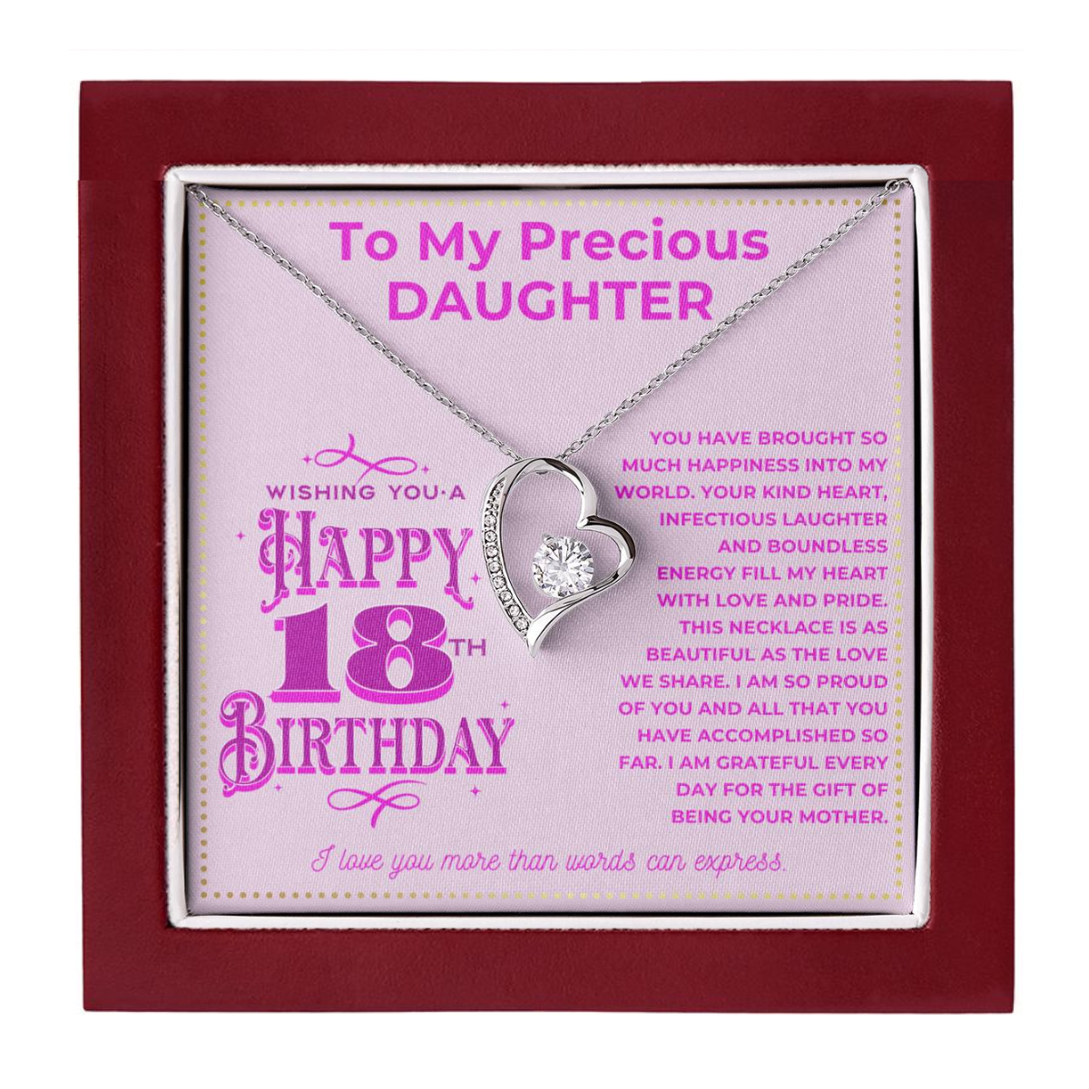 JGF Jewelry Gifts for Family 18th Birthday Gifts For Daughter Turning 18