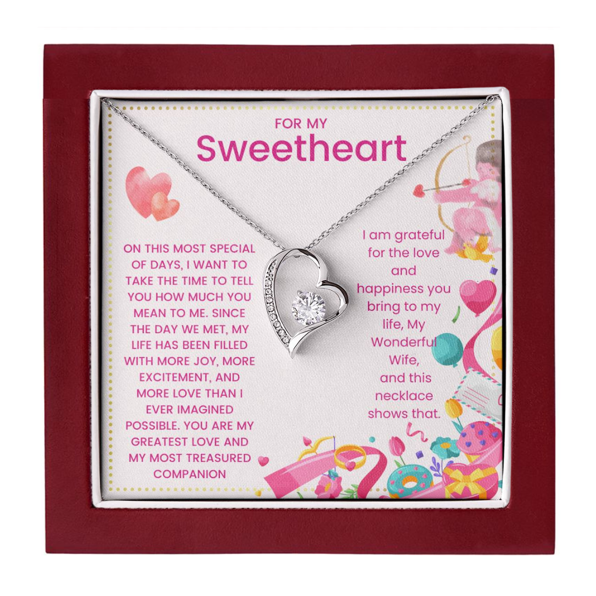JGF Jewelry Gifts for Family Will You Be My Valentine Card for Sweetheart