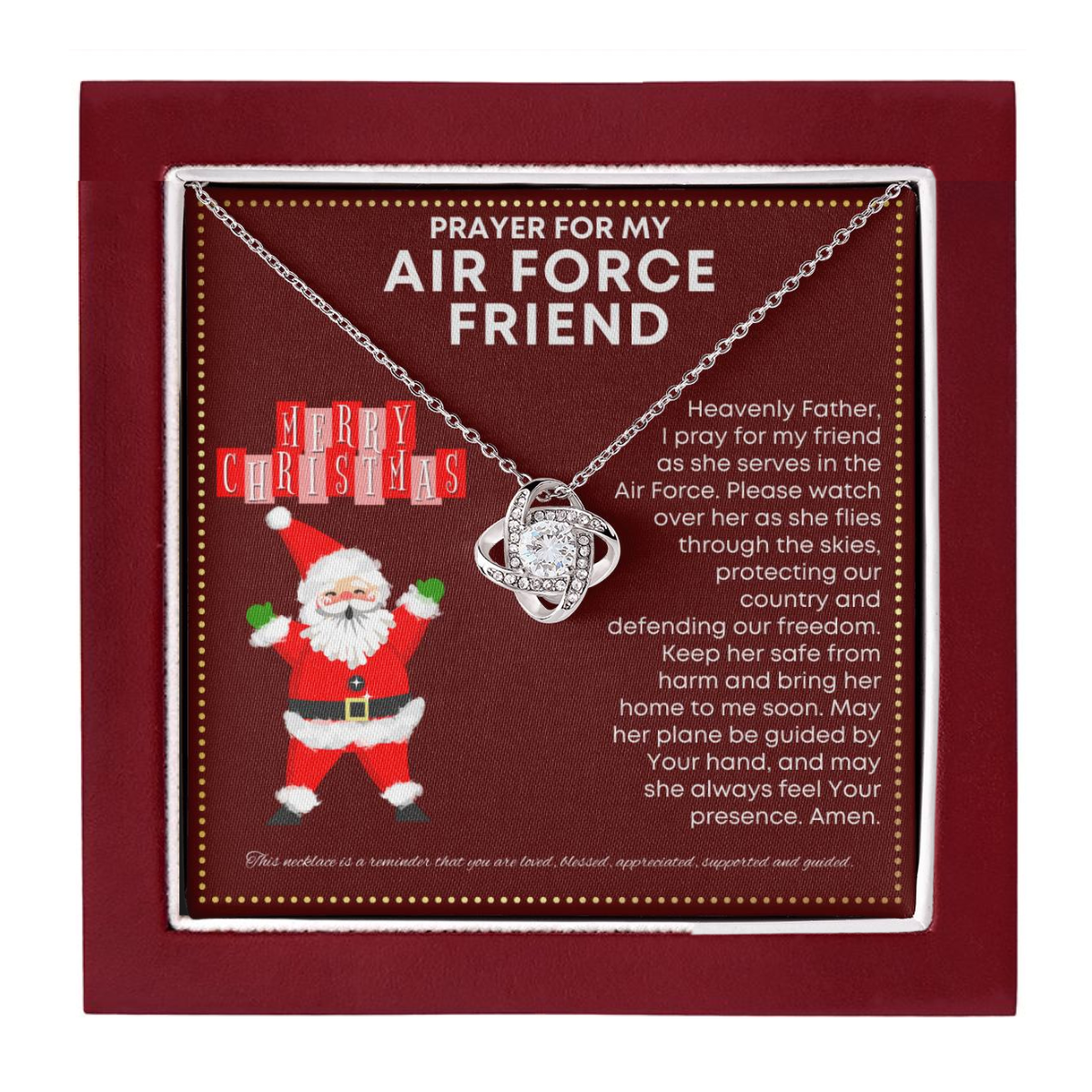JGF Jewelry Gifts for Family Prayer For My Air Force Friend