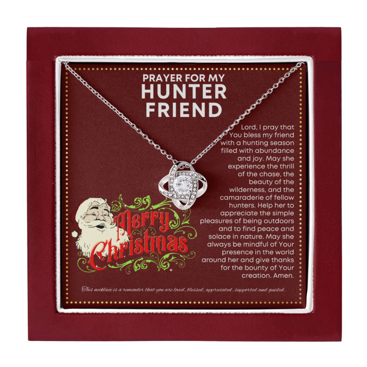 JGF Jewelry Gifts for Family Prayer For My Hunter Friend For Women