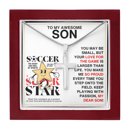 JGF Jewelry Gifts for Family Soccer Necklace For Kids 8-12