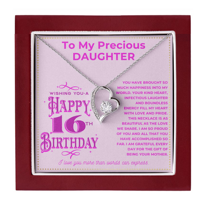 JGF Jewelry Gifts for Family Sweet 16 Birthday Card For Daughter From Mom