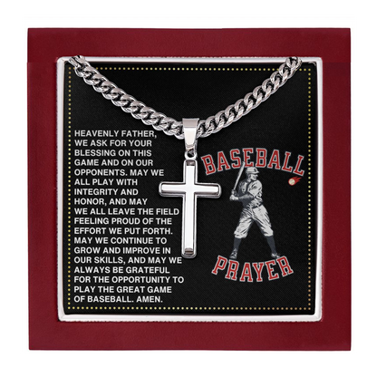 JGF Jewelry Gifts for Family Baseball Necklace Prayer