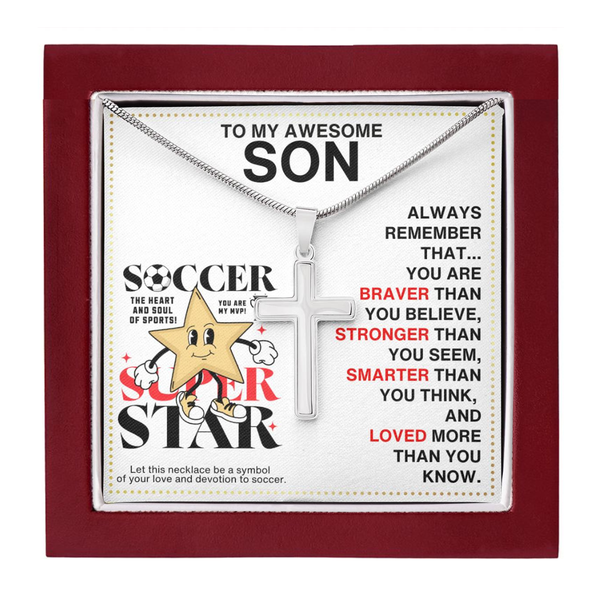 JGF Jewelry Gifts for Family Soccer Necklace Kid