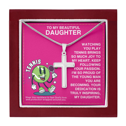 JGF Jewelry Gifts for Family Tennis Cross Necklace For Girls