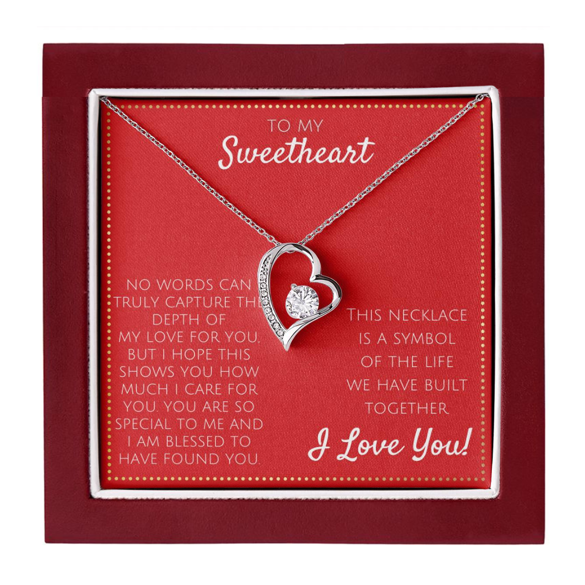 JGF Jewelry Gifts for Family To My Soulmate Necklace For Women